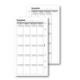 Ricambio agenda organizer settimanale a caselle 9,5x17cm 6fori 54fogli 1