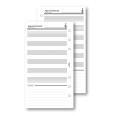 Ricambio agenda organizer note musicali pentagramma 9,5x17cm 6fori 50fogli 1