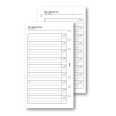 Ricambio agenda organizer non dimenticare 9,5x17cm 6fori 50fogli 1