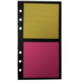 Ricambio agenda organizer foglietti riposizionabili 9,5x17cm 76x76mm 50pz 25fogli giallo 1