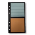 Ricambio agenda organizer foglietti riposizionabili a righe 9,5x17cm 76x76mm 50pz 25fogli azzurro 1