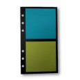Ricambio agenda organizer foglietti riposizionabili 9,5x17cm 76x76mm 50pz 25fogli turchese verde 1