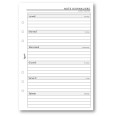 Ricambio agenda organizer settimanale senza data 15x21cm A5 6fori 30fogli 3
