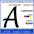 10 Pezzi Tra Numeri Lettere E Simboli Adesivi Serie Roma In Plastica Semilucida 1