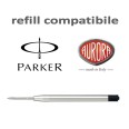 Refill Ricambio Penna Compatibile Parker Pezzi 2 Punta M Nera Ricarica Per Penne Tipo Aurora 1