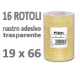 Nastro Adesivo Trasparente 19x66 16 Rotoli 1