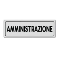 Targa Segnaletica Amministrazione Adesiva 5x15 Colore Silver Targhetta Ufficio 1