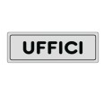 Targa Segnaletica Uffici Adesiva 5x15 Colore Silver Targhetta Ufficio 1