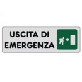 Targa Segnaletica Uscita Di Emergenza Adesiva 5x15 Colore Silver 1