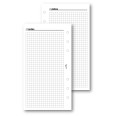 Ricambio agenda organizer a quadri 9,5x17cm 6fori 50fogli bianco 1