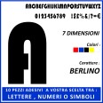10 Pezzi Tra Numeri Lettere E Simboli Adesivi Serie Berlino In Plastica Semilucida 1