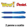 Penna Pentel Wow Sfera 1 0 A Scatto Punta 2 Pezzi Blu 1