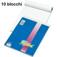 Blocco Notes 15x21 A5 Quadri 5 Mm 10 Pezzi 1