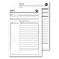 Ricambio agenda organizer ricette da fare 15x21cm A5 6fori 30pz 30fogli bianco 1