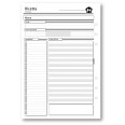 Ricambio agenda organizer ricette da fare 15x21cm A5 6fori 30pz 30fogli bianco 2