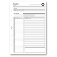 Ricambio agenda organizer ricette da fare 15x21cm A5 6fori 30pz 30fogli bianco 3