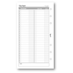 Ricambio agenda organizer da fare 9,5x17cm 6fori 50fogli bianco 1 2