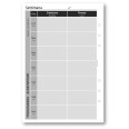 Ricambio agenda organizer piano alimentare dieta 15x21cm A5 6fori 30pz 30fogli 2