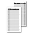 Ricambio agenda organizer piano alimentare dieta 9,5x17cm 6fori 50fogli 1