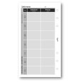Ricambio agenda organizer piano alimentare dieta 9,5x17cm 6fori 50fogli 2