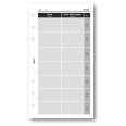 Ricambio agenda organizer piano alimentare dieta 9,5x17cm 6fori 50fogli 3