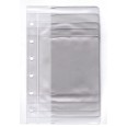 Buste trasparenti porta biglietti da visita ricambio agenda organizer 7x12cm foratura universale 1
