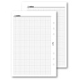 Ricambio agenda organizer a quadri 15x21cm A5 6fori 30pz 30fogli bianco 1