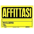 Cartello Affitasi In Pvc Giallo 20x30 Ideale Per Essere Posizione Fuori 1