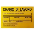 Cartello Orario Di Lavoro In Pvc Giallo 20x30 Ideale Per Essere Posizione Fuori 1