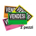 Cartello Vendesi In Cartoncino Colorato Fluo 32x22 2 Pezzi Assortiti 1