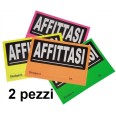 Cartello Affitasi In Cartoncino Colorato Fluo 32x22 2 Pezzi Assortiti 1