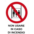 Targa Non Usare In Caso Di Incendio Pvc Bianco 30x20 1