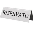 Targa Riservato Per Tavoli In Uso Ristoranti Bar Pizzerie Ecc In Pvc Bianco Bifacciale 5 Pezzi 1