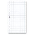 Ricambio agenda organizer a quadri 9,5x17cm 6fori 50fogli bianco 1
