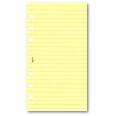 Ricambio agenda organizer a righe 9,5x17cm 6fori 50fogli giallo 1