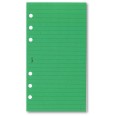 Ricambio agenda organizer a righe 9,5x17cm 6fori 50fogli verde 1