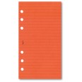 Ricambio agenda organizer a righe 9,5x17cm 6fori 50fogli arancione 1