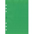 Ricambio agenda organizer a righe 15x21cm A5 6fori 30fogli verde 1