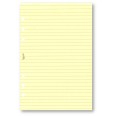 Ricambio agenda organizer a righe 15x21cm A5 6fori 30fogli giallo 1