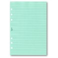 Ricambio agenda organizer a righe 15x21cm A5 6fori 30fogli verde acqua 1