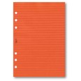 Ricambio agenda organizer a righe 15x21cm A5 6fori 30fogli arancione 1