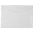 5 Pezzi Buste Con Bottone A5 15x21 In Pvc Trasparente Con Bottone In Plastica Bianco 1