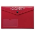 5 Pezzi Buste Con Bottone A5 15x21 In Pvc Rosso Con Tasca Porta Biglietto 1