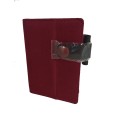 Agenda organizer tascabile VUOTA tessuto chiusura bottone 7x12cm tasca porta penna bordeaux 1