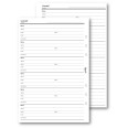 Ricambio agenda organizer rubrica 15x21cm A5 6fori 30pz 30fogli bianco 1
