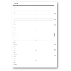 Ricambio agenda organizer rubrica 15x21cm A5 6fori 30pz 30fogli bianco 1 2