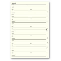 Ricambio agenda organizer rubrica 15x21cm A5 6fori 30pz 30fogli avorio 3 2