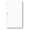 Ricambio agenda organizer a righe 7x12cm 6fori 50fogli bianco 1