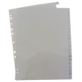 Separatori In Ppl Alfabetico Da A A Z Grigio A4 Foratura Universale 1