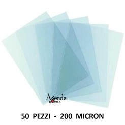 Copertine Acetato Trasparente Per Rilegatura 50 Fogli 200 Micron A4 Lucide 21x30 2 2